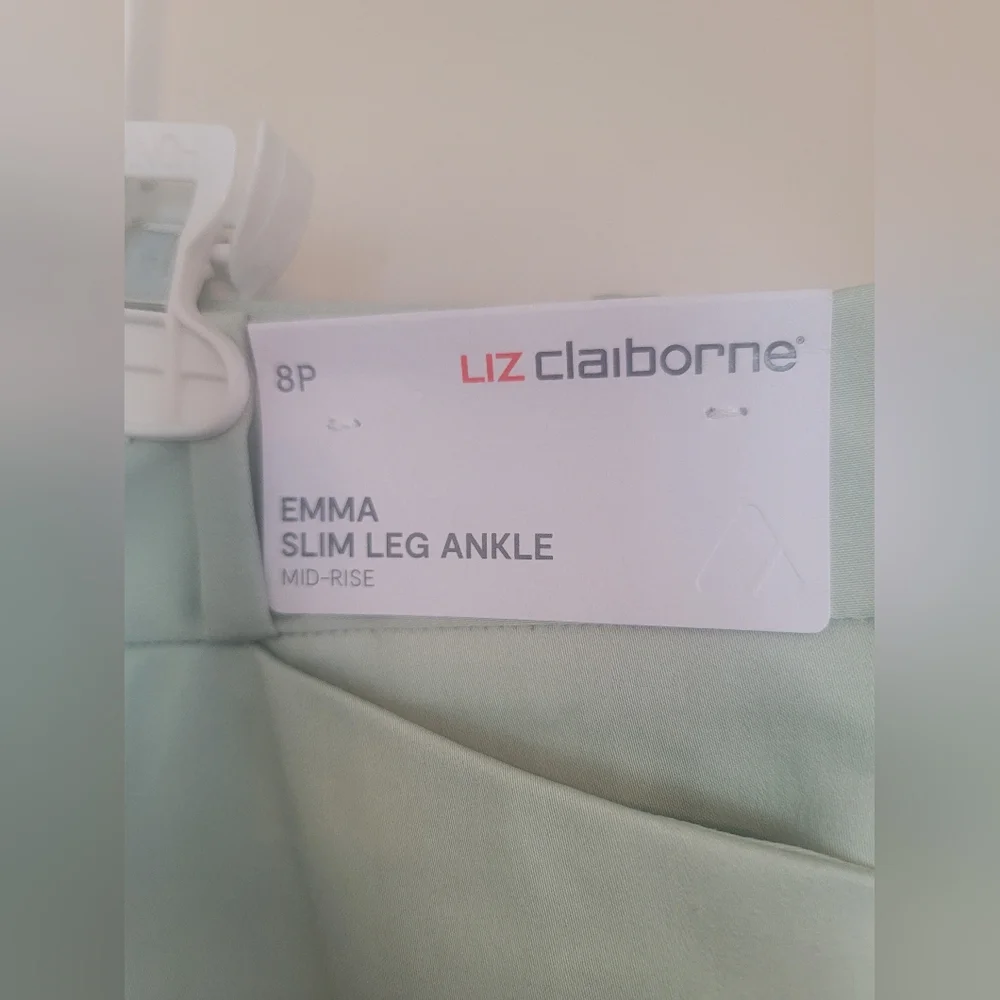 Liz Claiborne 8P NWT Mint Green Pants - Picture 2 of 6